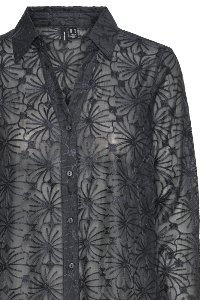 VMKANE LS SHIRT WVN 10321955 OBSIDIAN